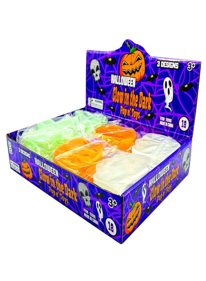 Geddes Raymond Geddes Glow-in-The-Dark Halloween Pop 'N' Toys (18 Pack) Sensory Toddler Popper for Relaxing - Fun Halloween Bulk - Image 4